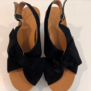 UGG Black Sandals with Bow